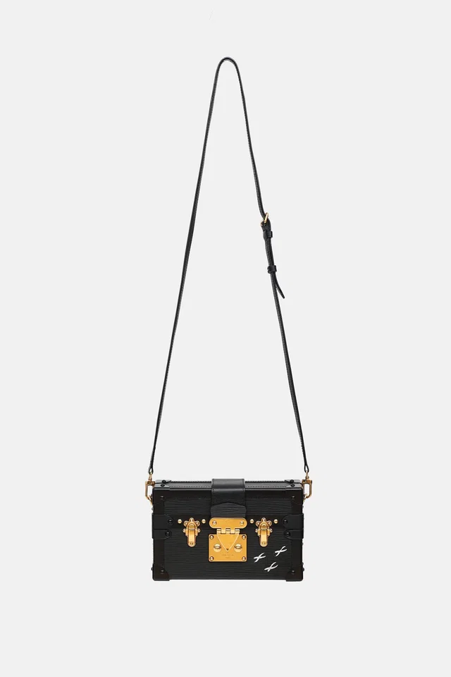 Louis Vuitton Black Epi Petite Malle Trunk Bag in Black Leather from VSP Consignment