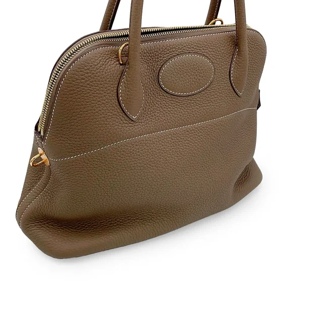 Hermès Bolide Etoupe Taurillon Clemence Size 31 in Taupe Clemence leather from GALLERY RARE, photo 12 of 15
