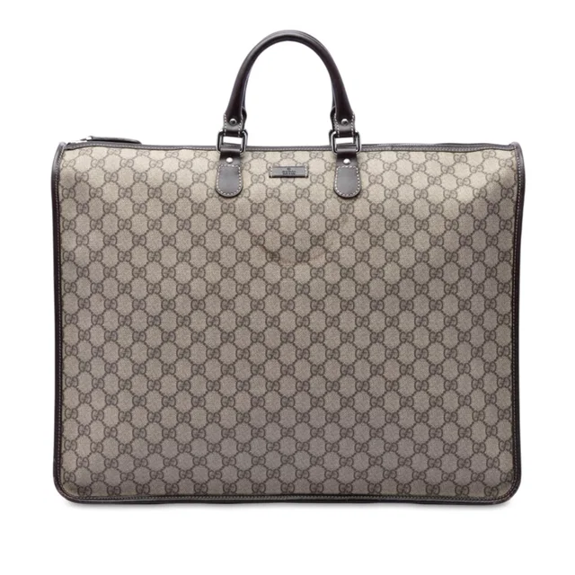 Beige Gucci GG Supreme Travel Tote in Beige Coated canvas from Designer Revival