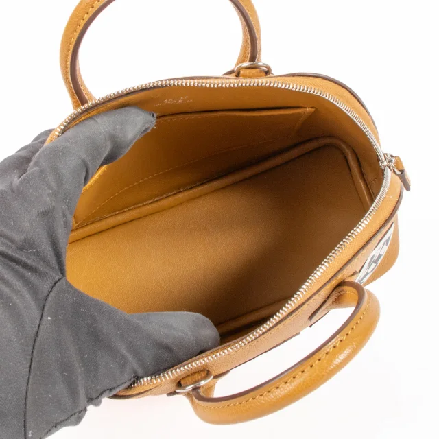 Hermès Bolide 1923 Mini Travel Caramel Chevre Mysore PHW in Goatskin from Labellov, photo 10 of 11