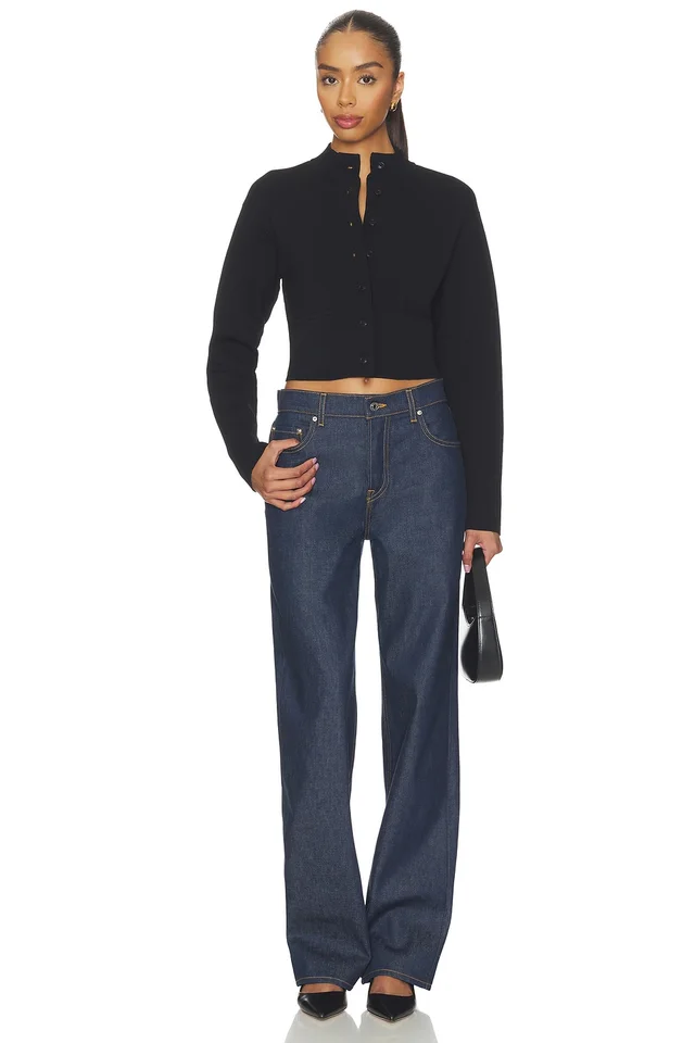 EAVES Augustyne Knit Jacket in Black, photo 5 of 6 from REVOLVE (Canada)