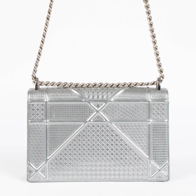 Dior Silver Medium Diorama Bag in Silver Leather from Labellov, photo 4 of 10