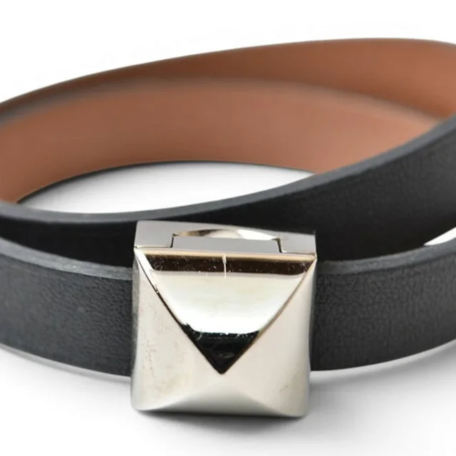 Hermès Leather Charm Bracelet in black Leather from Poshmark