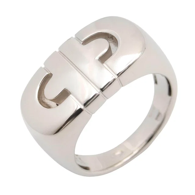 Bvlgari Parentesi Au750 White Gold Ring Size 9.5 in White from LuxUness