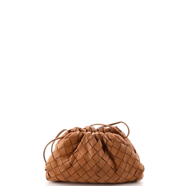 Bottega Veneta The Pouch Intrecciato Nappa Mini in brown|red Nappa leather from Rebag, photo 4 of 8