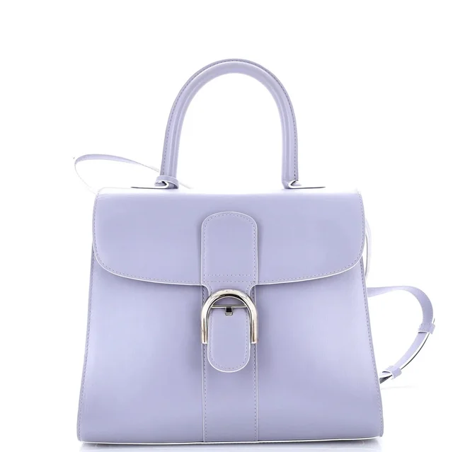 Delvaux Brillant Top Handle Bag Leather MM in purple Leather from Rebag