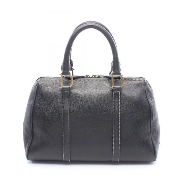 Dior Boston Bag Vintage Black Leather in Black Leather from The Reluxe
