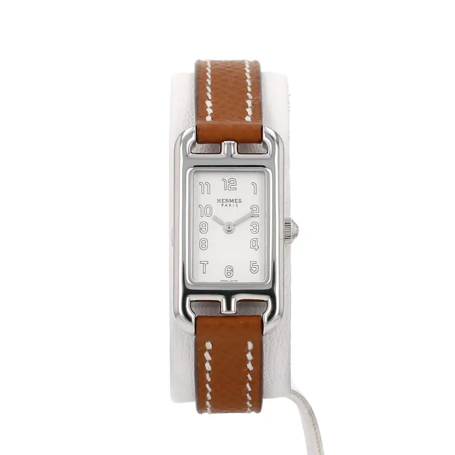 Cape Cod Nantucket watch, small model, in steel. Ref: Hermès - NA2.110. Circa 2026 in Leather from Collector Square, photo 2 of 3