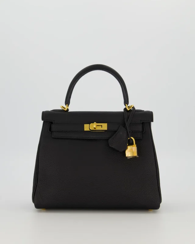 Hermès Kelly 25 Retourne Bag in Black Togo leather from Sellier, photo 21 of 22