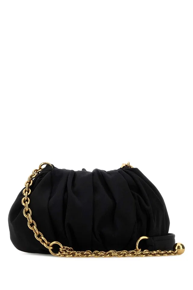 Chloé Plissé Shoulder Bag — Black in Black Leather from HEWI
