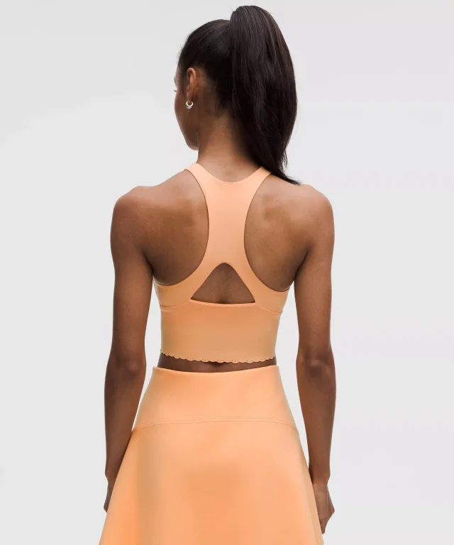 lululemon Scallop-Hem High-Neck Tennis Tank Top *Medium Support, B/C Cup in Rock Melon, photo 2 of 5 from lululemon