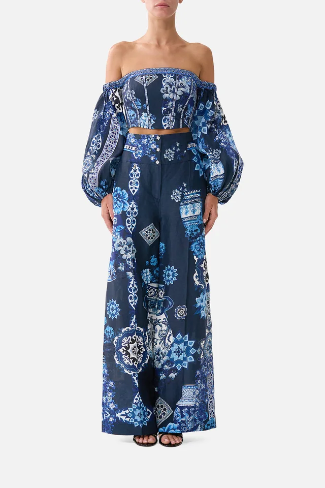 Camilla eBoutique LONG SLEEVED CORSET CROP TOP A TILED WONDERLAND from CAMILLA, photo 1 of 1