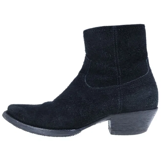 Saint Laurent Short Boots Ankle Black in Black from The Reluxe