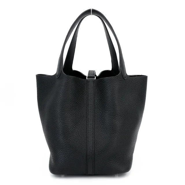 Hermès Picotin Lock MM Noir (89) in Black Clemence leather from Ginza Xiaoma, photo 2 of 4
