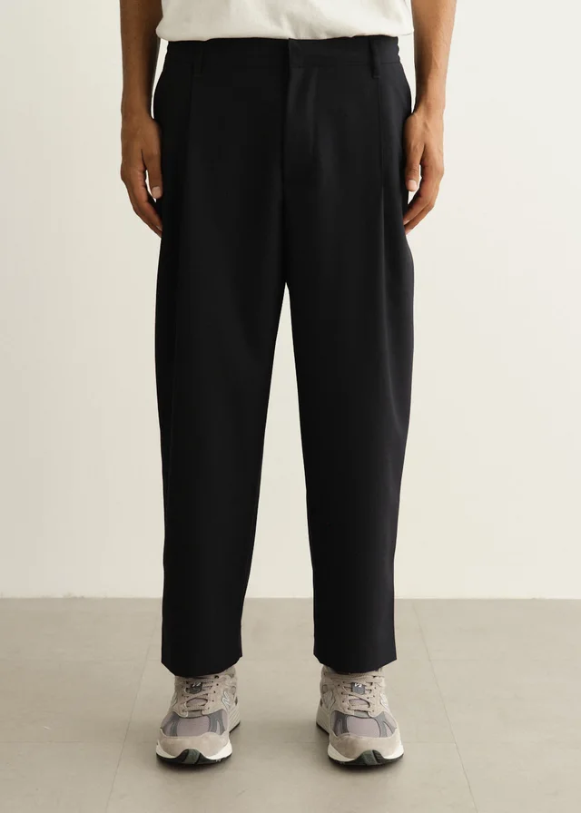 Maison Kitsune Cropped Pleated Pants in Blue from Incu, photo 1 of 1