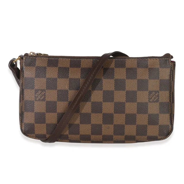 Louis Vuitton Damier Ebene Canvas Pochette Accessoires Nm Brown Handbag in Brown Canvas from HEWI