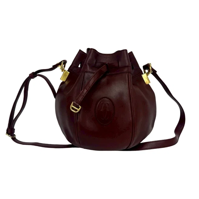 Cartier Must Line Leather Shoulder Bag in Leather from LuxUness