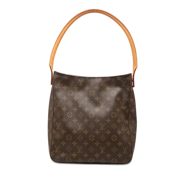Brown Louis Vuitton Monogram Looping GM Shoulder Bag in Brown Coated canvas from Designer Revival
