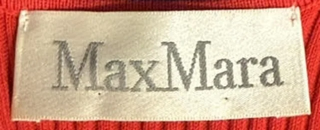 Max Mara Colourblock Peplum Ribbed Knit Red White Blue Size: 10 in Multi-coloured Polyester from Oxfam Online Shop