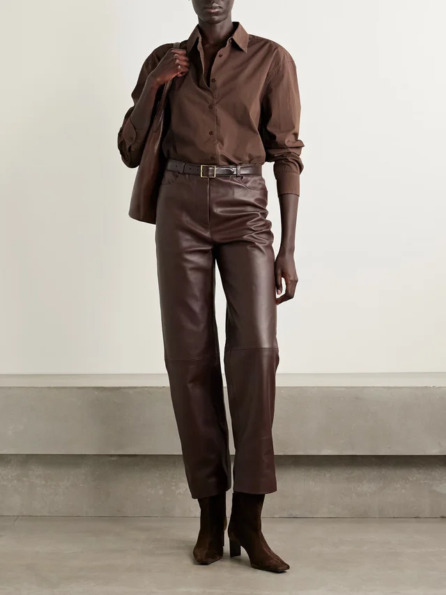 NILI LOTAN Amante cotton-poplin shirt in Red, photo 2 of 2 from NET-A-PORTER (Canada)