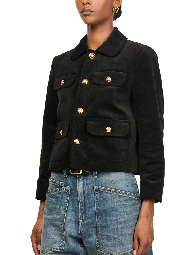 NILI LOTAN Chamonix jacket in Black 95% cotton, 5% polyurethane, photo 4 of 6 from 24S (Canada)