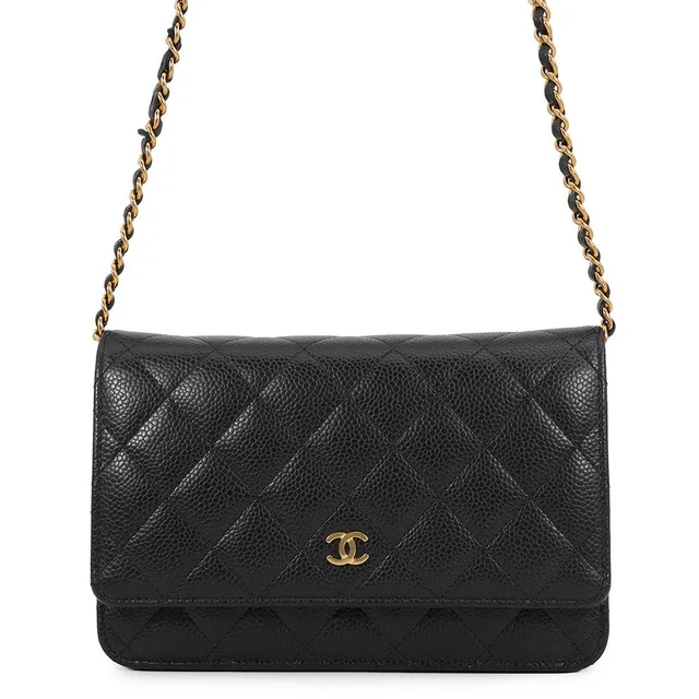 Chanel Matelasse Classic Chain Wallet BlackAP0250 Caviar Leather in Caviar leather from GALLERY RARE
