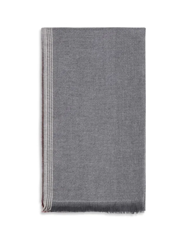 Brunello Cucinelli Cashmere Scarf — Gray Scarfs in Grey Cashmere from HEWI