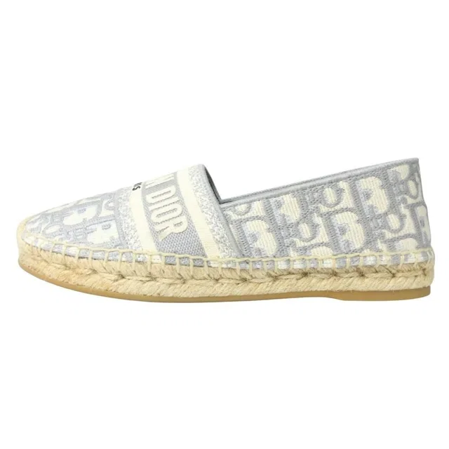 Dior Granville Espadrilles Flat Shoes Oak in Canvas from The Reluxe