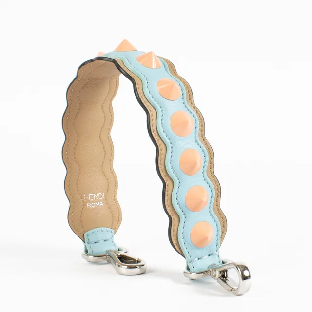 Fendi Multicolor Strap You Studded Short Bag Strap in Multicolor Leather from Labellov