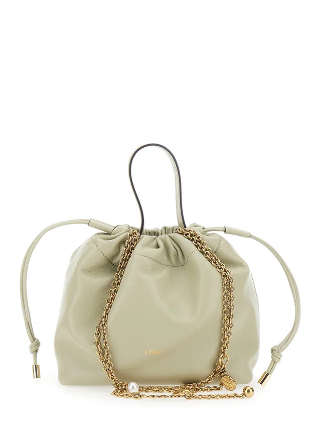 Chloé Icons Shoulder Bag — Gray Leather in Grey Leather from HEWI