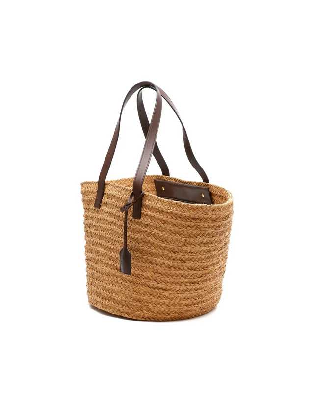 Saint Laurent Panier Raffia Tote Bag in Raffia from A Retro Tale, photo 2 of 8