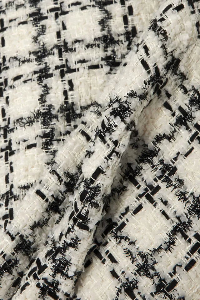 Alice + Olivia Checked Bouclé-Tweed Mini Skirt in Ecru, photo 4 of 4 from THE OUTNET