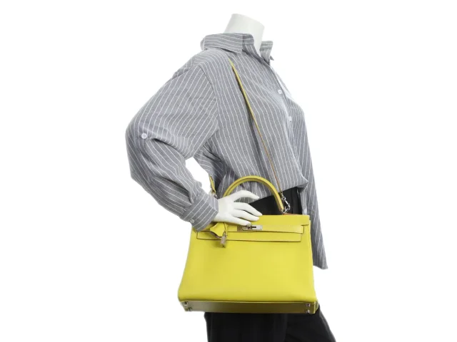 Hermès Lime Epsom and Gris Perle Candy Collection Kelly 32 in Grey Epsom leather from Ann's Fabulous Finds, photo 11 of 11