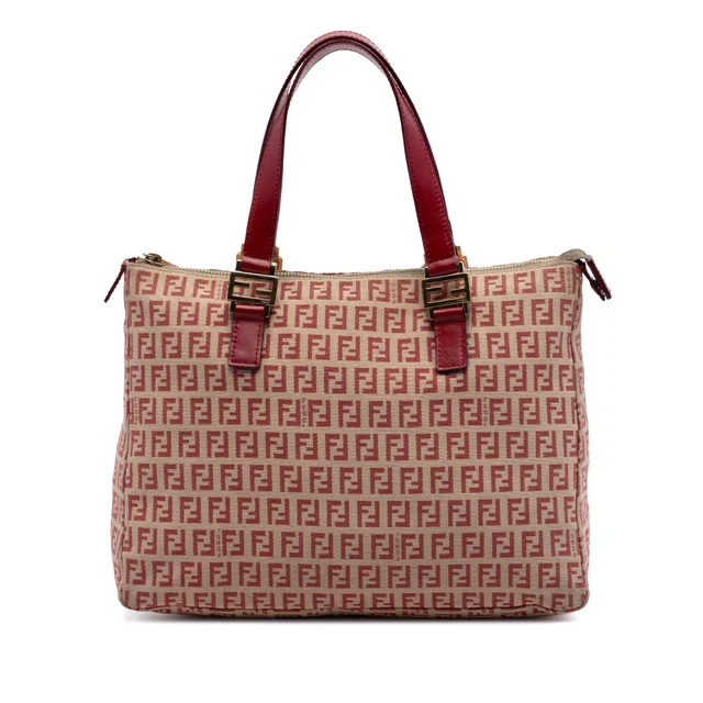 Beige Fendi Zucchino Canvas Tote in Beige Canvas from Designer Revival