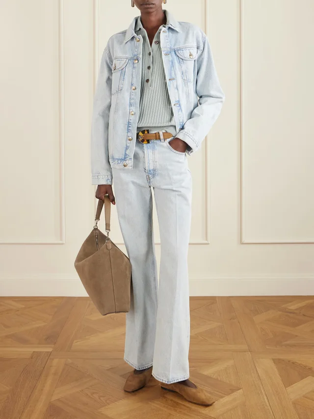 BLAZÉ MILANO Nariida Maline mid-rise wide-leg jeans in Blue, photo 2 of 2 from NET-A-PORTER (Canada)