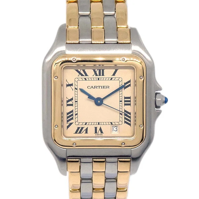 Cartier Panthere MM 3-Row Ref.183949 Quartz Watch 18KYG SS from AMORE Vintage Tokyo