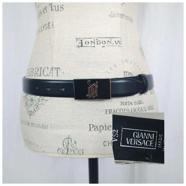 Versace Men's Belt - Black in black from Depop, photo 1 of 1