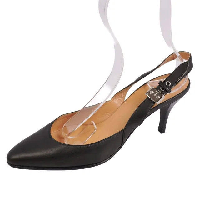 Hermès Pumps Sac a Depeches Back Strap les Heels in Leather from The Reluxe