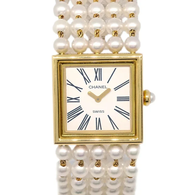 Chanel Mademoiselle Watch Quartz Pearl 18KYG #L from AMORE Vintage Tokyo