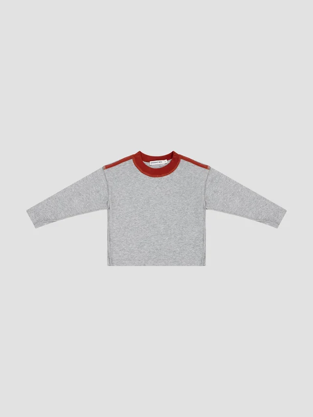 Bassike Mini Boxy Contrast Long Sleeve T-Shirt from bassike, photo 1 of 1