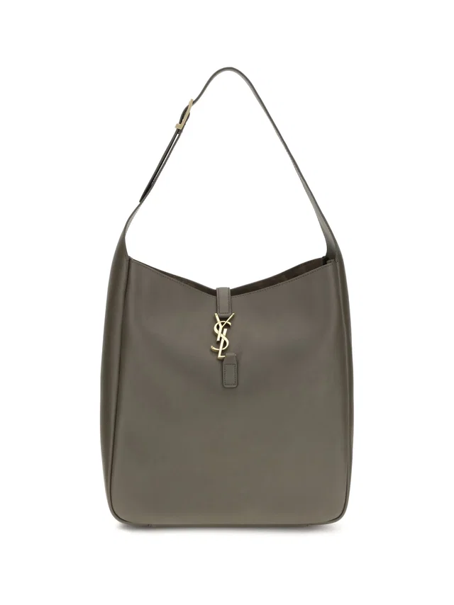 Saint Laurent Le 5 À 7 Shoulder Bag — Gray Calf Leather Bos Taurus in Grey Calfskin from HEWI