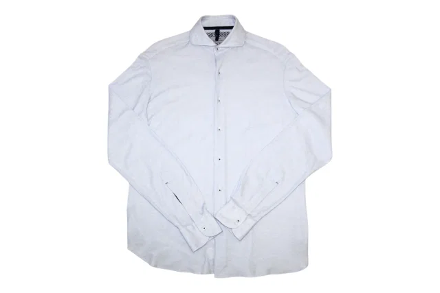 Etro Orian Fluid Evolution Woven Cotton Jersey Casual Shirt in blue Woven leather from Grailed