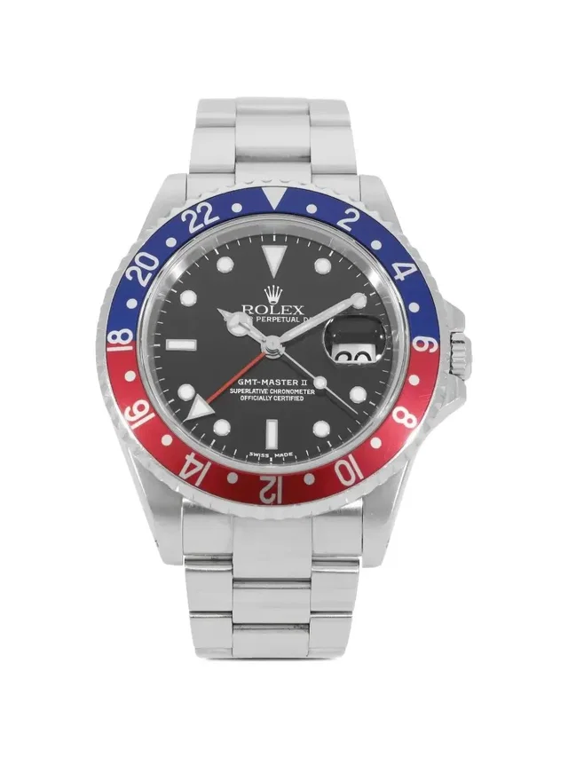 Rolex GMT-Master II 40mm watch - men - stainless steel/Aluminium - One Size - Black in black from Farfetch