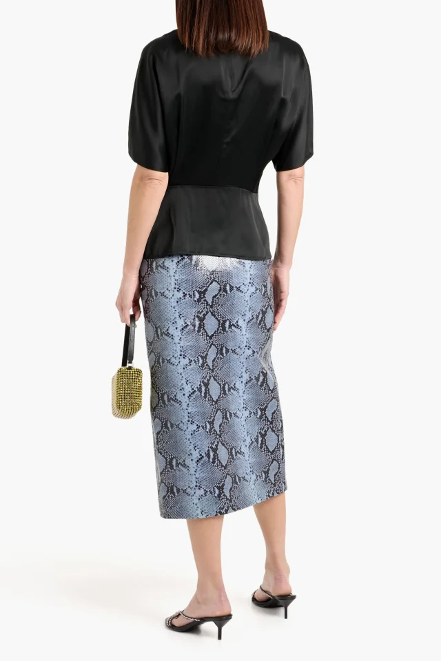 3.1 Phillip Lim Satin Pleated-Back Top in Black, photo 3 of 4 from THE OUTNET