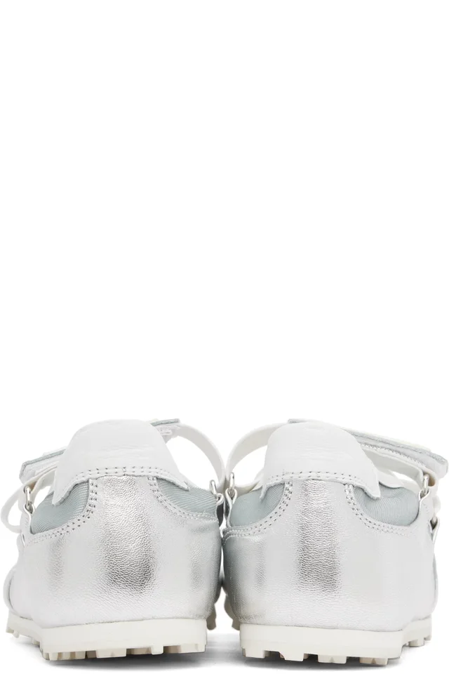 Marni Silver & Blue Mary Jane Velcro Sneakers, photo 2 of 5 from SSENSE