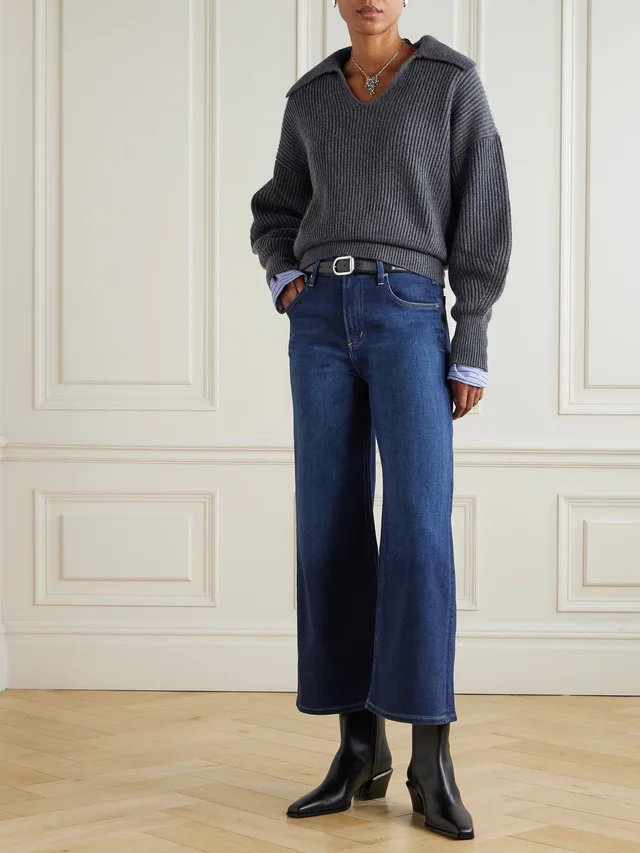 CITIZENS OF HUMANITY Lyra cropped high-rise wide-leg jeans in Blue, photo 2 of 2 from NET-A-PORTER (Canada)