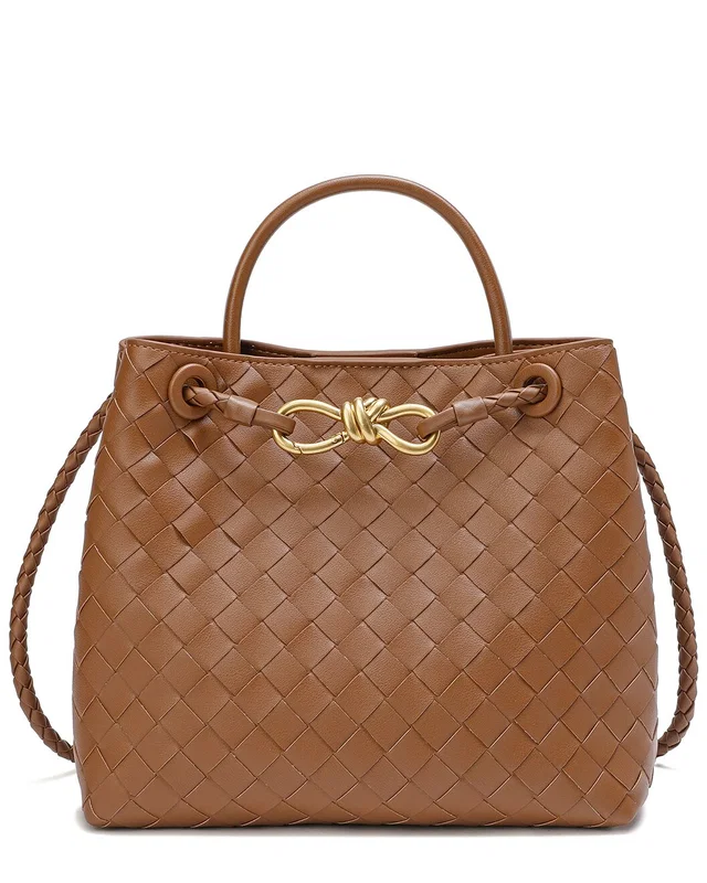 Tiffany & Fred Paris Woven Leather Top Handle Bag, image 1 of 1 from Rue La La