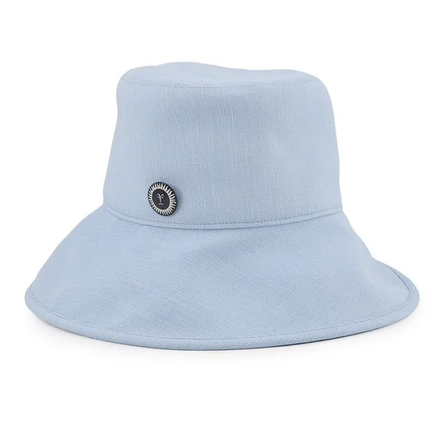 Hermès Hat Frog Size 57 Light Blue Hemp60% Cotton38% Polyurethane2% in Blue from GALLERY RARE