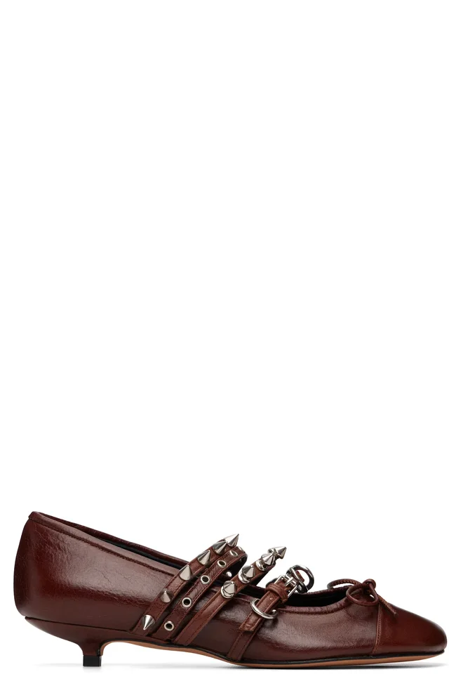 ABRA Brown Kitten Spike Ballerina Heels from SSENSE, photo 1 of 1