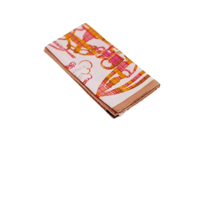 Hermès Scarf 42 x 42 Orange/Red in Red Silk from The Purse Affair